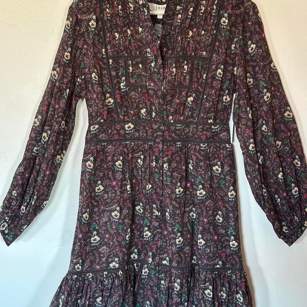 NWT Joie multicoloured floral dress with button up front and pockets. Size: 8